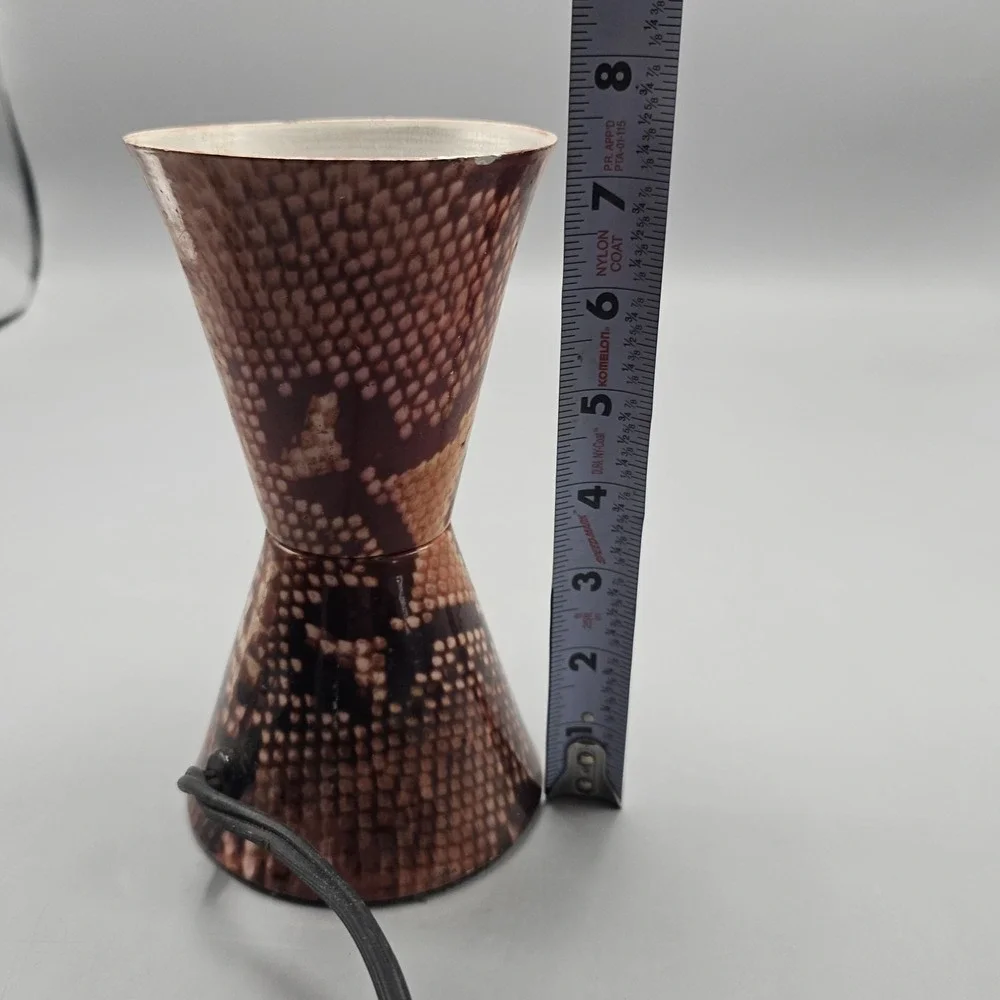 Vintage 90's Lava Lite Safari Series Snakeskin Print Lava‎ Lamp BASE ONLY